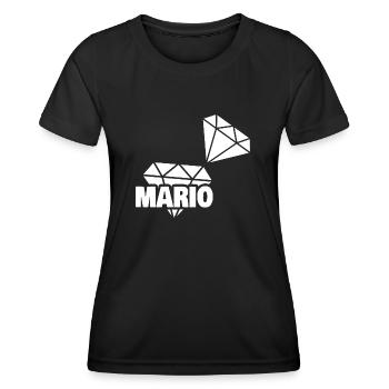 Cadeau pour Mario - T-shirt sport Femme - noir - Devant - AI Model Female 172 light (172cm)