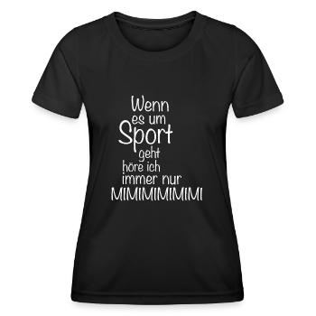 Sport - Frauen Funktions-T-Shirt - Schwarz - Vorne - AI Model Female 172 light (172cm)