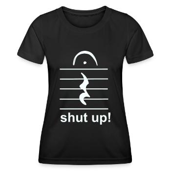 silent music break - Women's Functional T-Shirt - black - Front - AI Model Female 172 light (172cm)