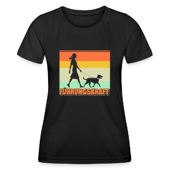 Hundehalterin Geschenkidee Führungskraft Hund Witz - Frauen Funktions-T-Shirt - Schwarz - Vorne - AI Model Female 172 light (172cm)