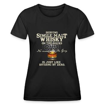 Single Malt Whisky On The Rocks - Frauen Funktions-T-Shirt - Schwarz - Vorne - AI Model Female 172 light (172cm)