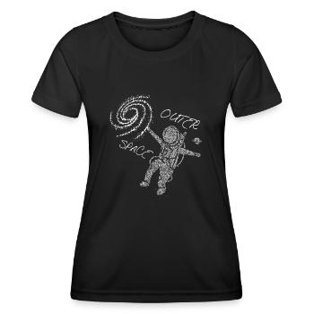 Raumfahrer Astronaut Outer Space - Women's Functional T-Shirt - black - Front - AI Model Female 172 light (172cm)