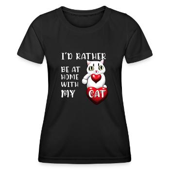 The Cat - Women's Functional T-Shirt - black - Front - AI Model Female 172 light (172cm)