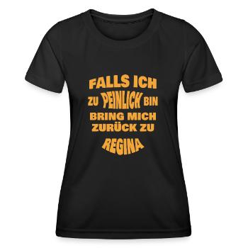 Zu peinlich zurück an Regina - Frauen Funktions-T-Shirt - Schwarz - Vorne - AI Model Female 172 light (172cm)