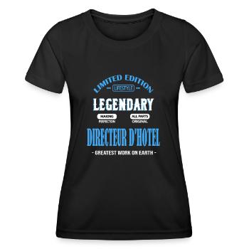 DIREKTOR BEI HOTEL BESTSELLER 🌟🌟 - Frauen Funktions-T-Shirt - Schwarz - Vorne - AI Model Female 172 light (172cm)