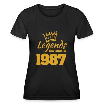 are 1987 - Frauen Funktions-T-Shirt - Schwarz - Vorne - AI Model Female 172 light (172cm)