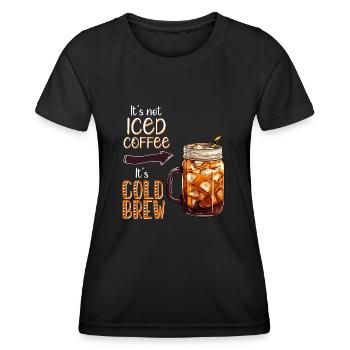 Ce n’est pas du café glacé, c’est une infusion froide - T-shirt sport Femme - noir - Devant - AI Model Female 172 light (172cm)