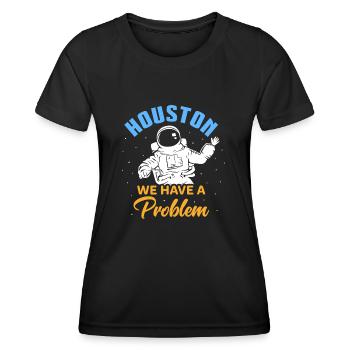 Un astronaute à Houston conçoit pour les fiers résidents de Houston - T-shirt sport Femme - noir - Devant - AI Model Female 172 light (172cm)