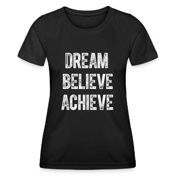 T-shirts de motivation avec une inspiration positive - T-shirt sport Femme - noir - Devant - AI Model Female 172 light (172cm)