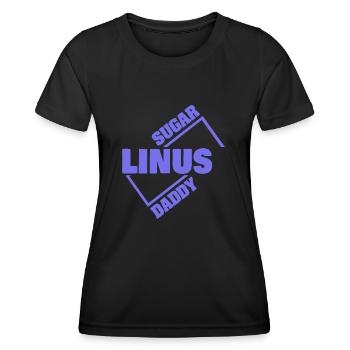 Linus als Sugardaddy - Frauen Funktions-T-Shirt - Schwarz - Vorne - AI Model Female 172 light (172cm)