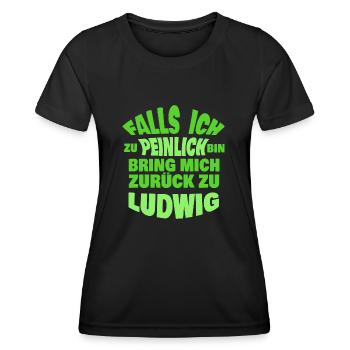 Ludwig as a bachelor party - Women's Functional T-Shirt - black - Front - AI Model Female 172 light (172cm)