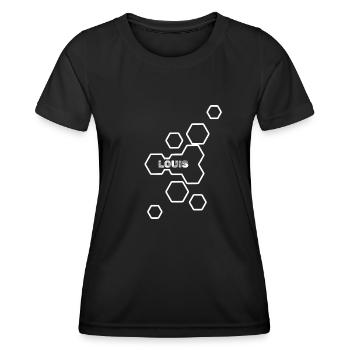 Cadeau pour Louis - T-shirt sport Femme - noir - Devant - AI Model Female 172 light (172cm)