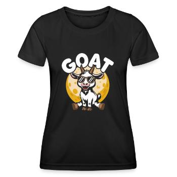 Ich bin die ZIEGE - Frauen Funktions-T-Shirt - Schwarz - Vorne - AI Model Female 172 light (172cm)