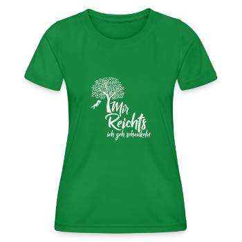 Baum. Schaukel. Spruch. - Frauen Funktions-T-Shirt - Kelly Green - Vorne - AI Model Female 172 dark (172cm)