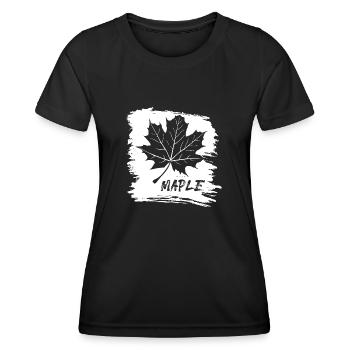 Maple. Canada. Leaf. - Frauen Funktions-T-Shirt - Schwarz - Vorne - AI Model Female 172 light (172cm)