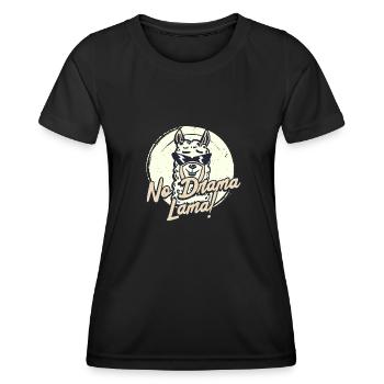 Pas de drame, lama! - T-shirt sport Femme - noir - Devant - AI Model Female 172 light (172cm)
