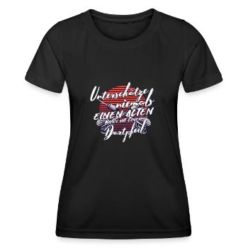 Dartpfeil - Frauen Funktions-T-Shirt - Schwarz - Vorne - AI Model Female 172 light (172cm)