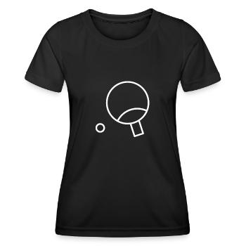 Tennis de table tennis de table battes de tennis de table - T-shirt sport Femme - noir - Devant - AI Model Female 172 light (172cm)
