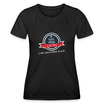 Ich bin gekommen, ich habe getrunken, ich erinnere mich nicht mehr! - Frauen Funktions-T-Shirt - Schwarz - Vorne - AI Model Female 172 light (172cm)