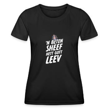 Plattdeutsch Spruch Sprüche Norddeutschland Platt - Frauen Funktions-T-Shirt - Schwarz - Vorne - AI Model Female 172 light (172cm)