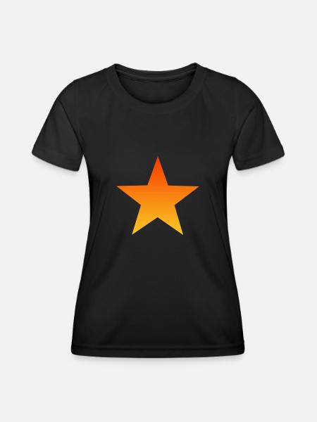 orange star orange star - Women's Functional T-Shirt - black