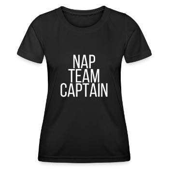 Nap team captain - Women's Functional T-Shirt - black - Front - AI Model Female 172 light (172cm)