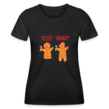 Feel legs baking family winter gift - Women's Functional T-Shirt - black - Front - AI Model Female 172 light (172cm)