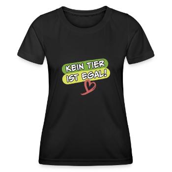 Kein Tier ist egal Tierschützer Tierschutz - Frauen Funktions-T-Shirt - Schwarz - Vorne - AI Model Female 172 light (172cm)