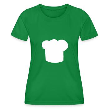 Chapeau de chef cuisinier boulanger passe-temps - T-shirt sport Femme - vert - Devant - AI Model Female 172 dark (172cm)