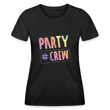 Party Crew Geburtstag Feiern - Frauen Funktions-T-Shirt - Schwarz - Vorne - AI Model Female 172 light (172cm)