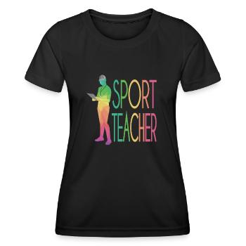 Sportlehrer - Frauen Funktions-T-Shirt - Schwarz - Vorne - AI Model Female 172 light (172cm)