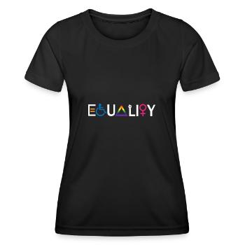 Égalité feminist Cadeau - T-shirt sport Femme - noir - Devant - AI Model Female 172 light (172cm)