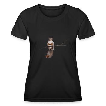 squirrel - Eichhörnchen - Frauen Funktions-T-Shirt - Schwarz - Vorne - AI Model Female 172 light (172cm)