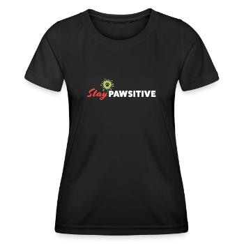 Idée cadeau cool pour les amoureux des chiens - T-shirt sport Femme - noir - Devant - AI Model Female 172 light (172cm)