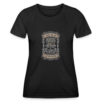Studio de tatouage d'encre de tatouage - T-shirt sport Femme - noir - Devant - AI Model Female 172 light (172cm)