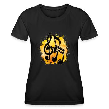Musique note de musique clé musicale - T-shirt sport Femme - noir - Devant - AI Model Female 172 light (172cm)
