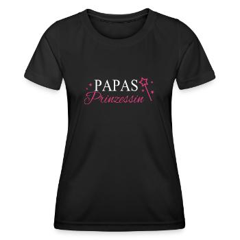 Papas Prinzessin Papa Geschenk - Frauen Funktions-T-Shirt - Schwarz - Vorne - AI Model Female 172 light (172cm)