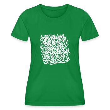 Graffiti Journey - T-shirt sport Femme - vert - Devant - AI Model Female 172 dark (172cm)
