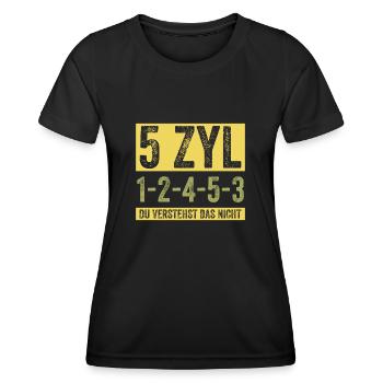 Zyl Geschenk Wagen Autofans Mechaniker - Frauen Funktions-T-Shirt - Schwarz - Vorne - AI Model Female 172 light (172cm)