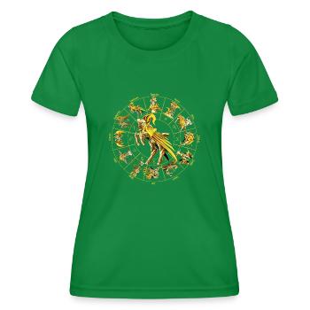 Sternzeichen Göttliche Steinbock Rüstung - Frauen Funktions-T-Shirt - Kelly Green - Vorne - AI Model Female 172 dark (172cm)
