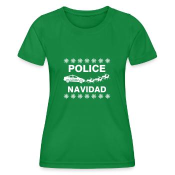 Police navidad Geschenk Polizist - Frauen Funktions-T-Shirt - Kelly Green - Vorne - AI Model Female 172 dark (172cm)