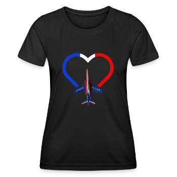 Patrouille de France Meeting Luftwaffe Luftwaffe - Frauen Funktions-T-Shirt - Schwarz - Vorne - AI Model Female 172 light (172cm)