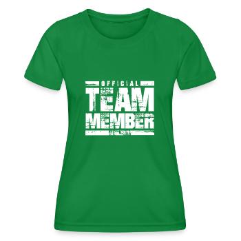Team Member Official - Women's Functional T-Shirt - kelly green - Front - AI Model Female 172 dark (172cm)