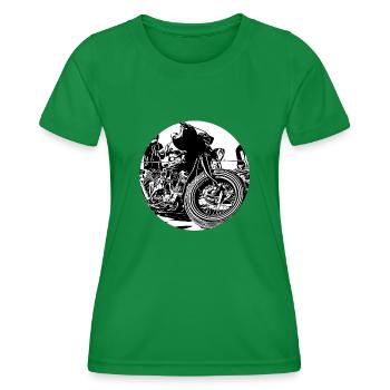 Moto - T-shirt sport Femme - vert - Devant - AI Model Female 172 dark (172cm)