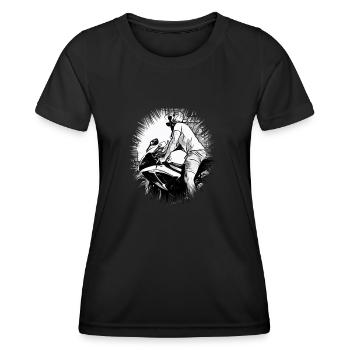 Moto - T-shirt sport Femme - noir - Devant - AI Model Female 172 light (172cm)