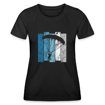Fallschirmspringer Fallschirm Fallschirmspringen - Frauen Funktions-T-Shirt - Schwarz - Vorne - AI Model Female 172 light (172cm)