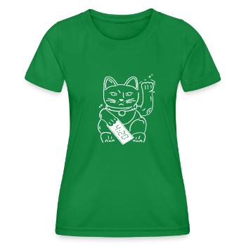 Ligne Maneki Neko - T-shirt sport Femme - vert - Devant - AI Model Female 172 dark (172cm)