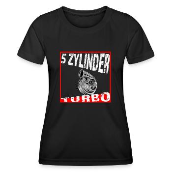 5 Zylinder Fünf Zylinder - Frauen Funktions-T-Shirt - Schwarz - Vorne - AI Model Female 172 light (172cm)