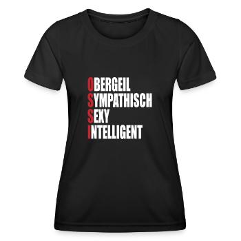 Ossi Geschenk DDR Ostdeutschland Generation - Frauen Funktions-T-Shirt - Schwarz - Vorne - AI Model Female 172 light (172cm)