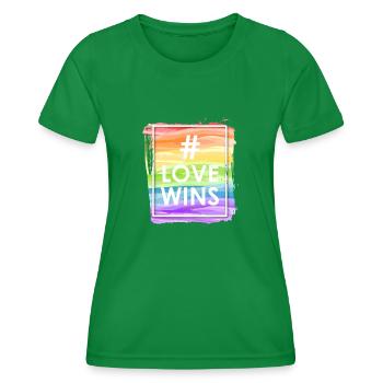 Love Wins - Frauen Funktions-T-Shirt - Kelly Green - Vorne - AI Model Female 172 dark (172cm)
